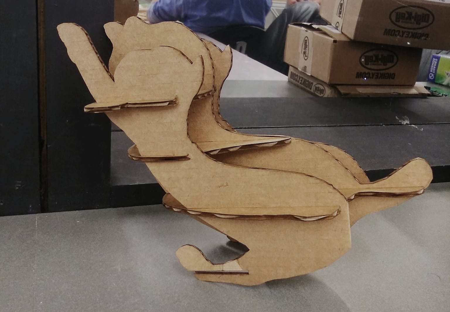 cardboard cat